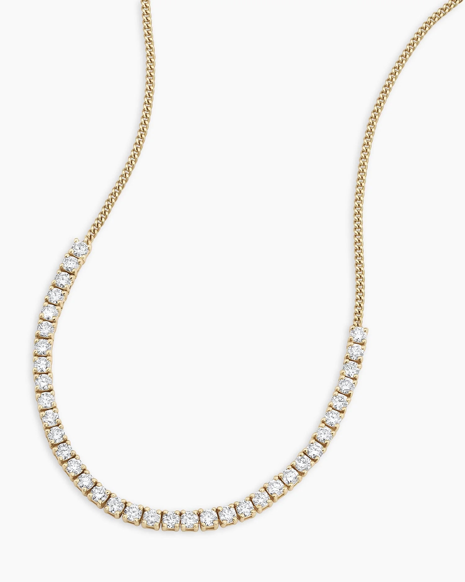 Diamond Melbourne Statement Row Necklace NikNenz™ Premium Gold & Diamonds
