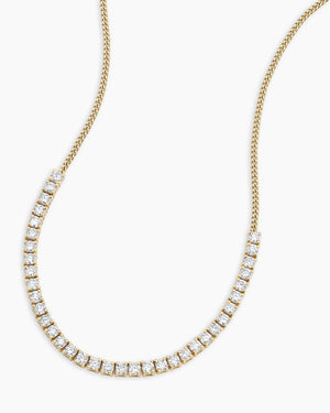 Diamond Melbourne Statement Row Necklace NikNenz™ Premium Gold & Diamonds
