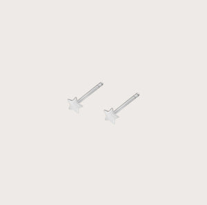 Dainty 14K Solid Gold Star Earrings - Celestial Minimalist Jewelry Elegance.