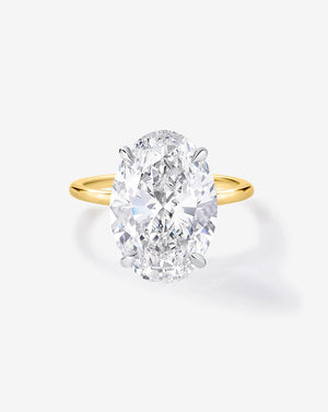 Exquisite 6.07 Carat Oval Lab Diamond in Whisper Thin® Setting.