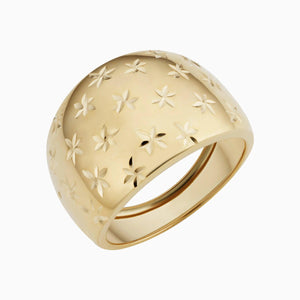 Celestial Elegance: Starry Night Dome Ring.