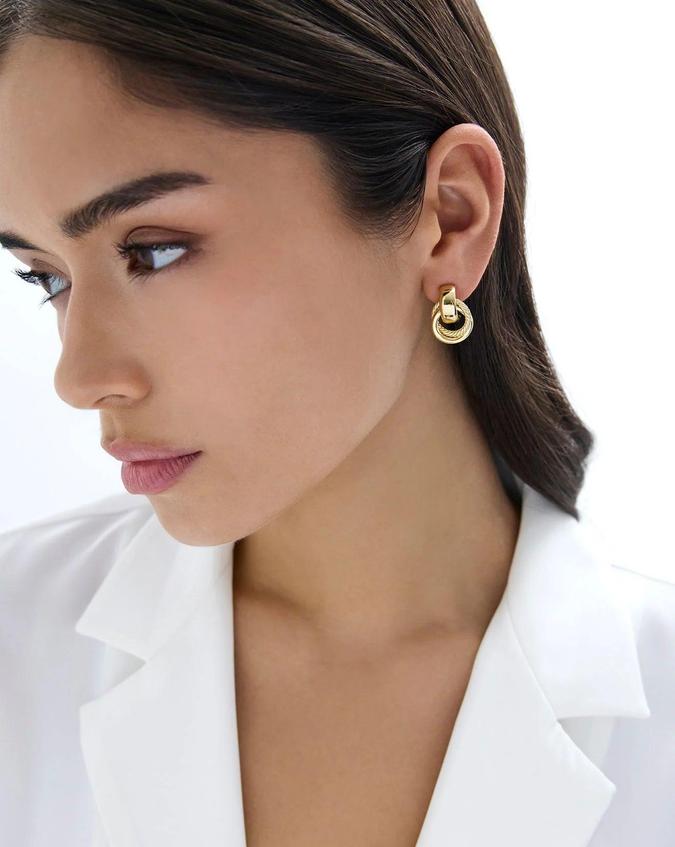 Chic Rope Door Knocker Earrings for a Stylish Touch.