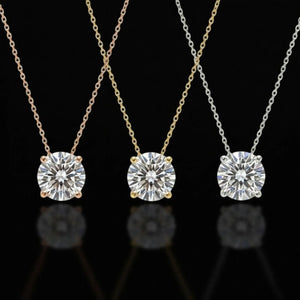 0.50 Ct Diamond Necklace, 14K Gold Lab Grown Diamond Solitaire Pendant