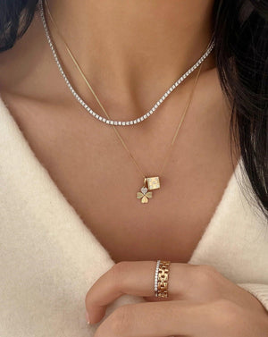 Eternity Bead with Dazzling Diamond Dice Design.