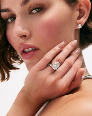 Exquisite 6.07 Carat Oval Lab Diamond in Whisper Thin® Setting.