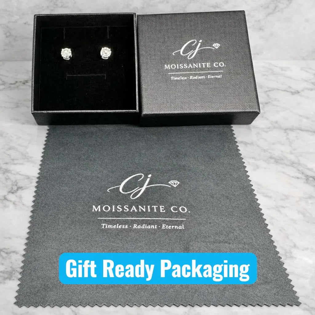 Moissanite Stud Earrings 3Mm–10Mm, 925 Sterling Silver Screw Back, VVS1 GRA Certified, Diamond Alternative Studs for Men Women, Mothers Day