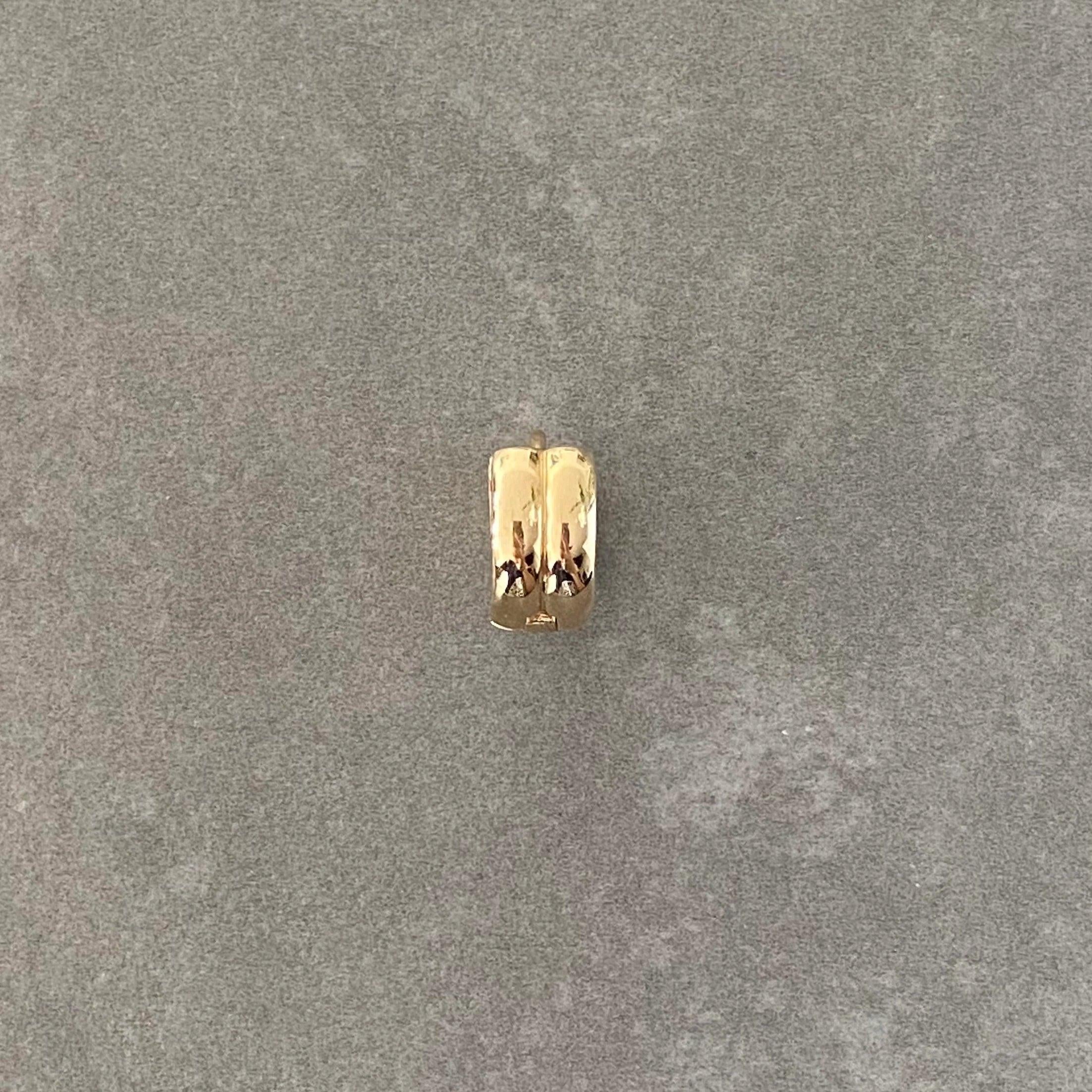 Stunning 14K Solid Gold Chunky Huggie Earrings - Fashionable 11mm Hinged Gold Hoops.