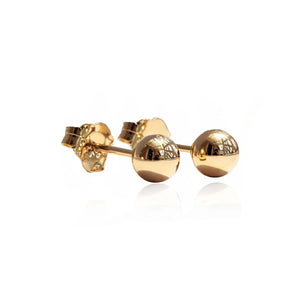 Solid Gold 14K Ball Post Studs Tiny Simple Sphere Earrings Men Women Kids Ear Decor round Bead Earlobe Piercing Minimalist Unisex Jewelry