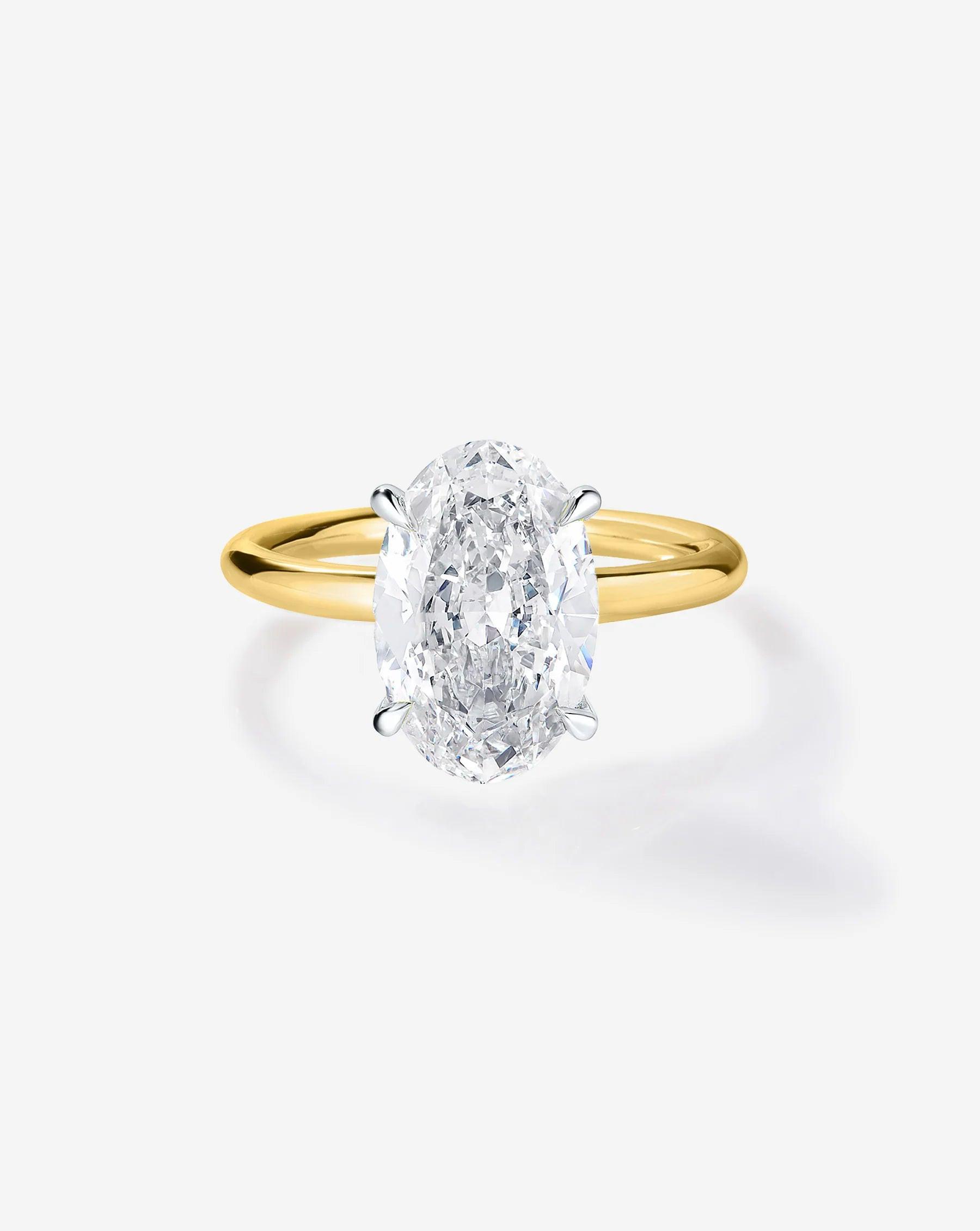 Stunning 2.08 Carat Oval Lab Diamond Cloud Solitaire Ring.