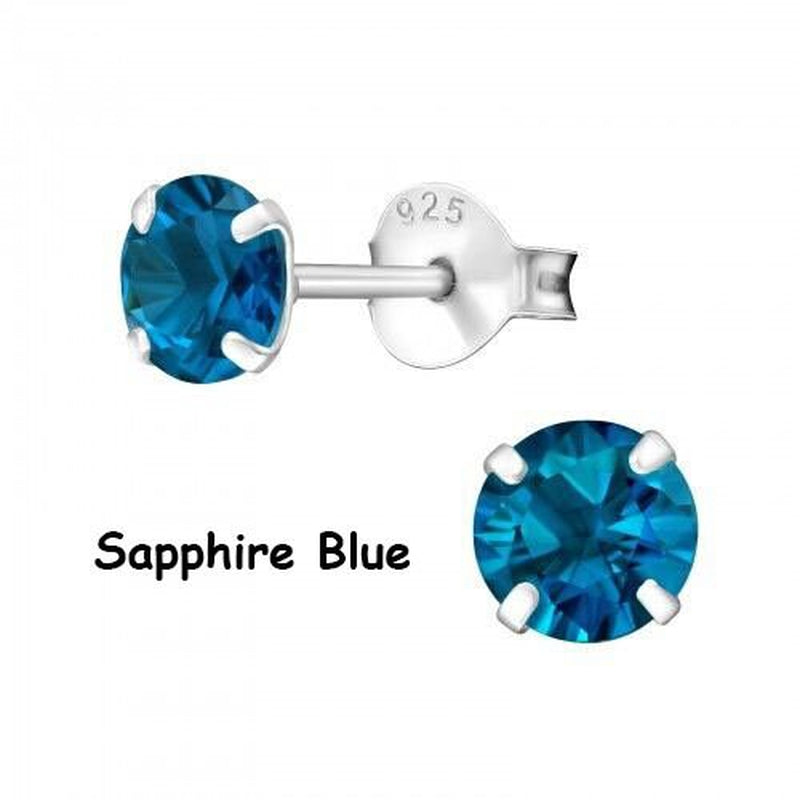 925 Sterling Silver round Earrings Studs Tiny Small One Pair