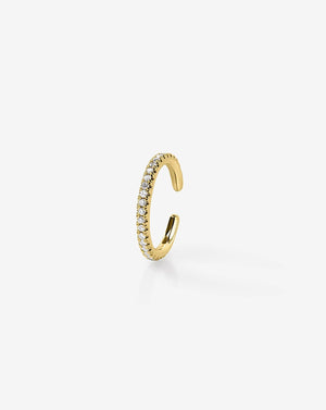 Radiant Diamond Ear Cuff: Elevate Your Elegance.