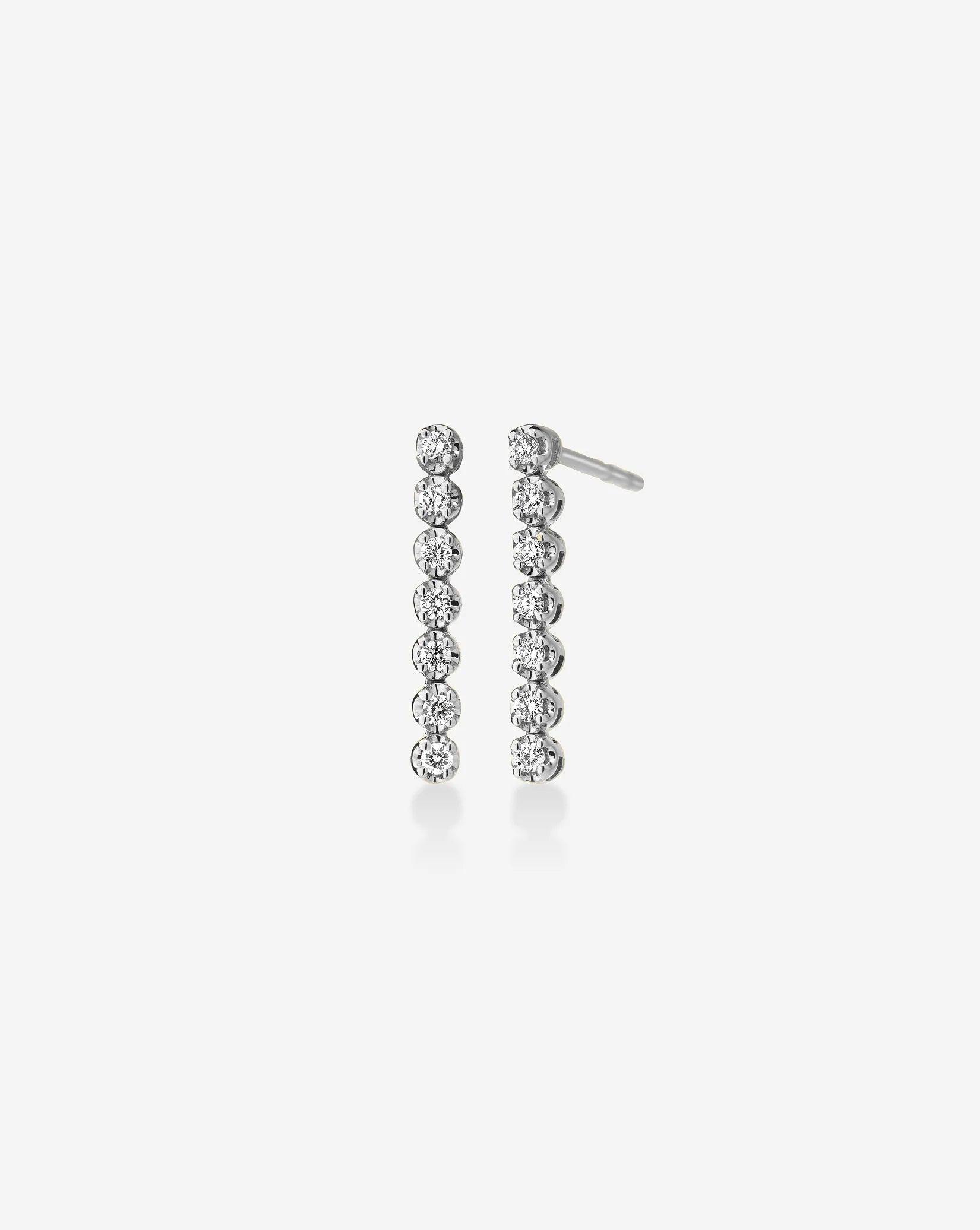 Chic Mini Tennis Drop Earrings for a Touch of Elegance.