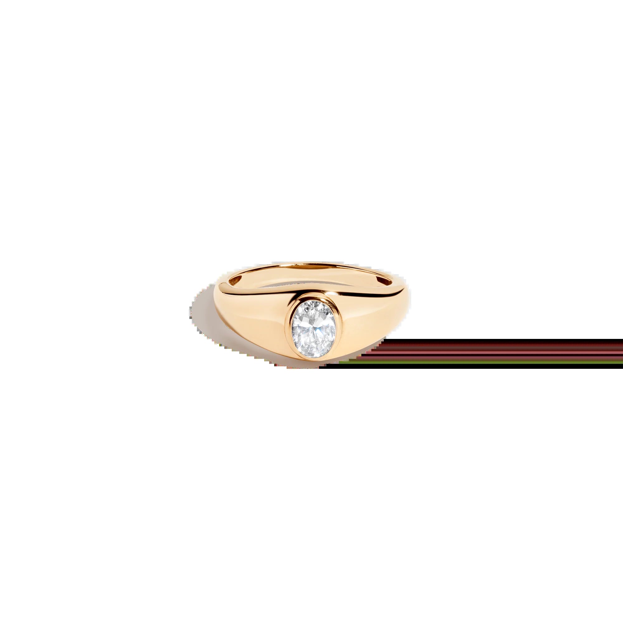 Chunky Lab Grown Diamond Oval Ring NikNenz™ Premium Gold & Diamonds