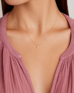 14K Gold Birthstone Necklace