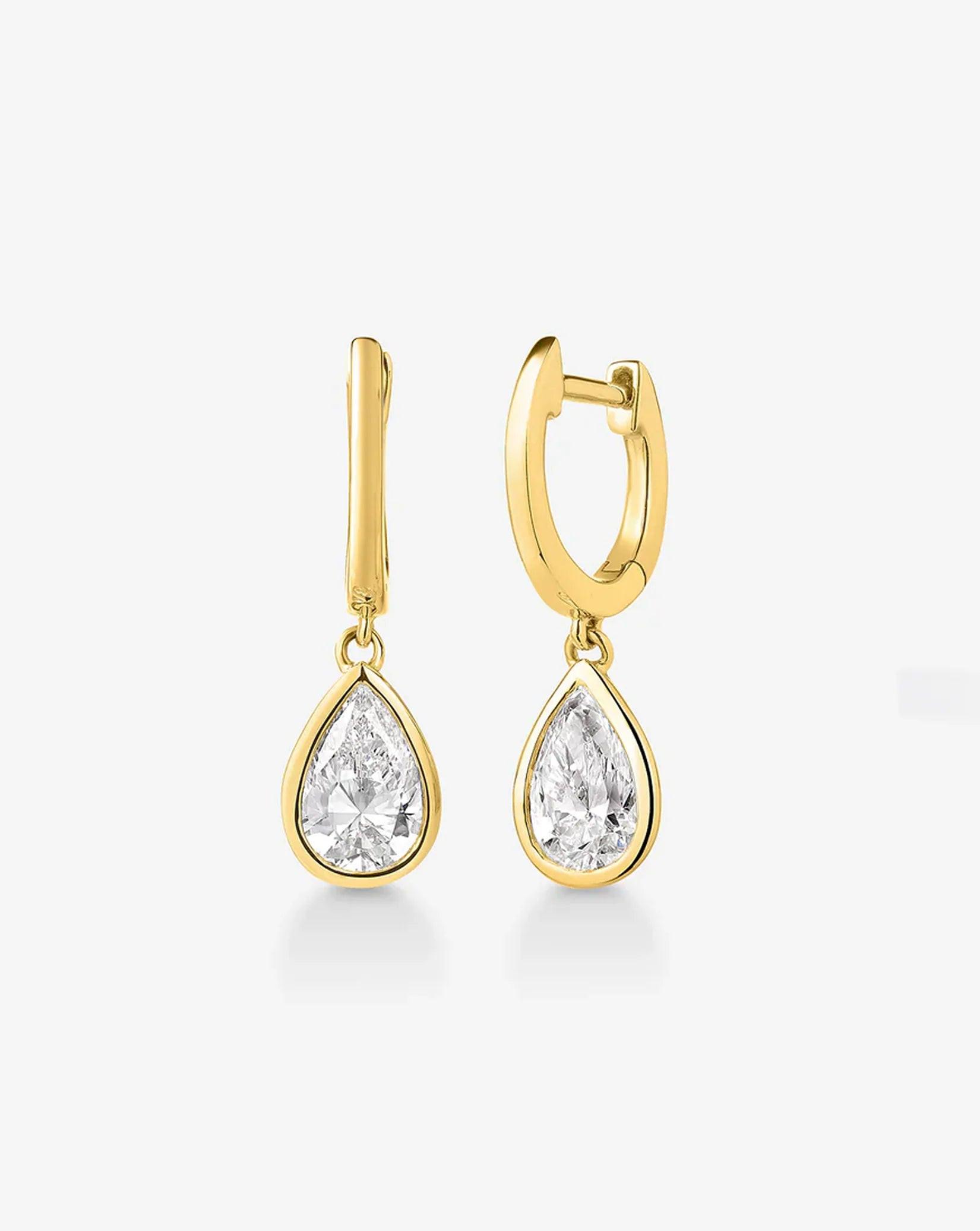 Exquisite Framed Lab Diamond Drop Earrings for Elegant Glamour.