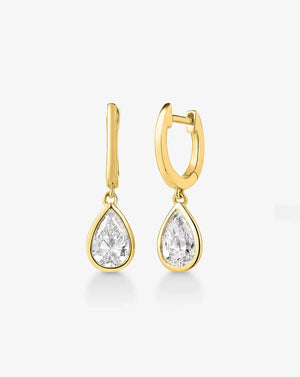 Exquisite Framed Lab Diamond Drop Earrings for Elegant Glamour.