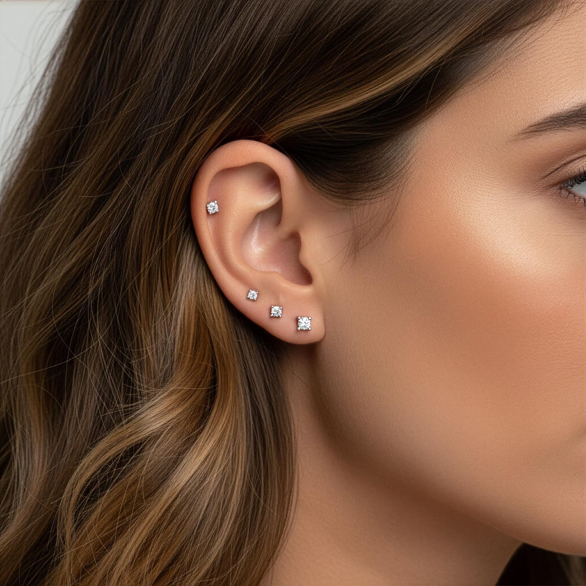 Small Stud Earrings, Tiny Gold Stud, 18K Gold Plated 1.5Mm, 2Mm 3Mm, CZ Stud Earring, Small Gold Stud, Dainty Earrings, Gift for Her