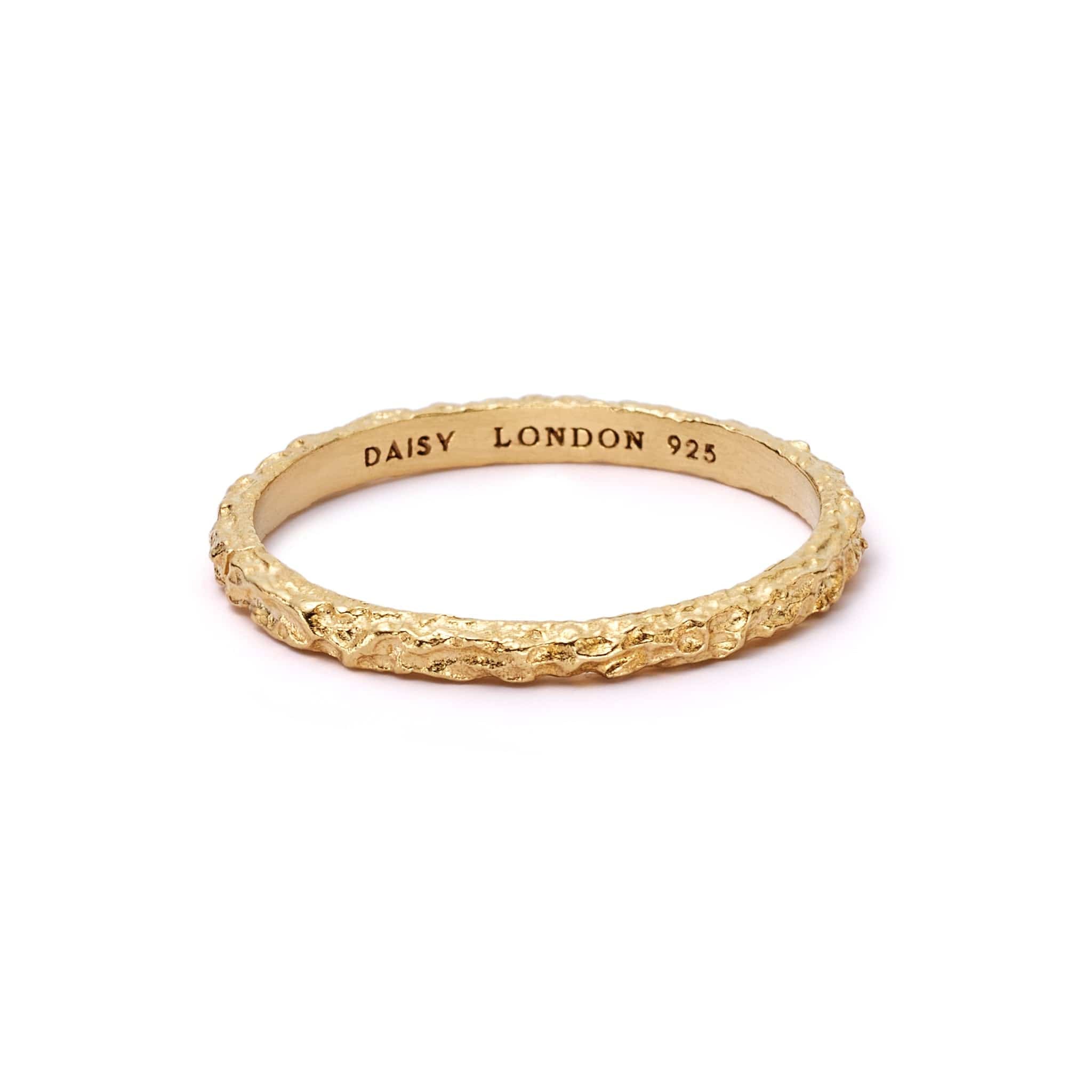Coral Stacking Ring 18Ct Gold Plate