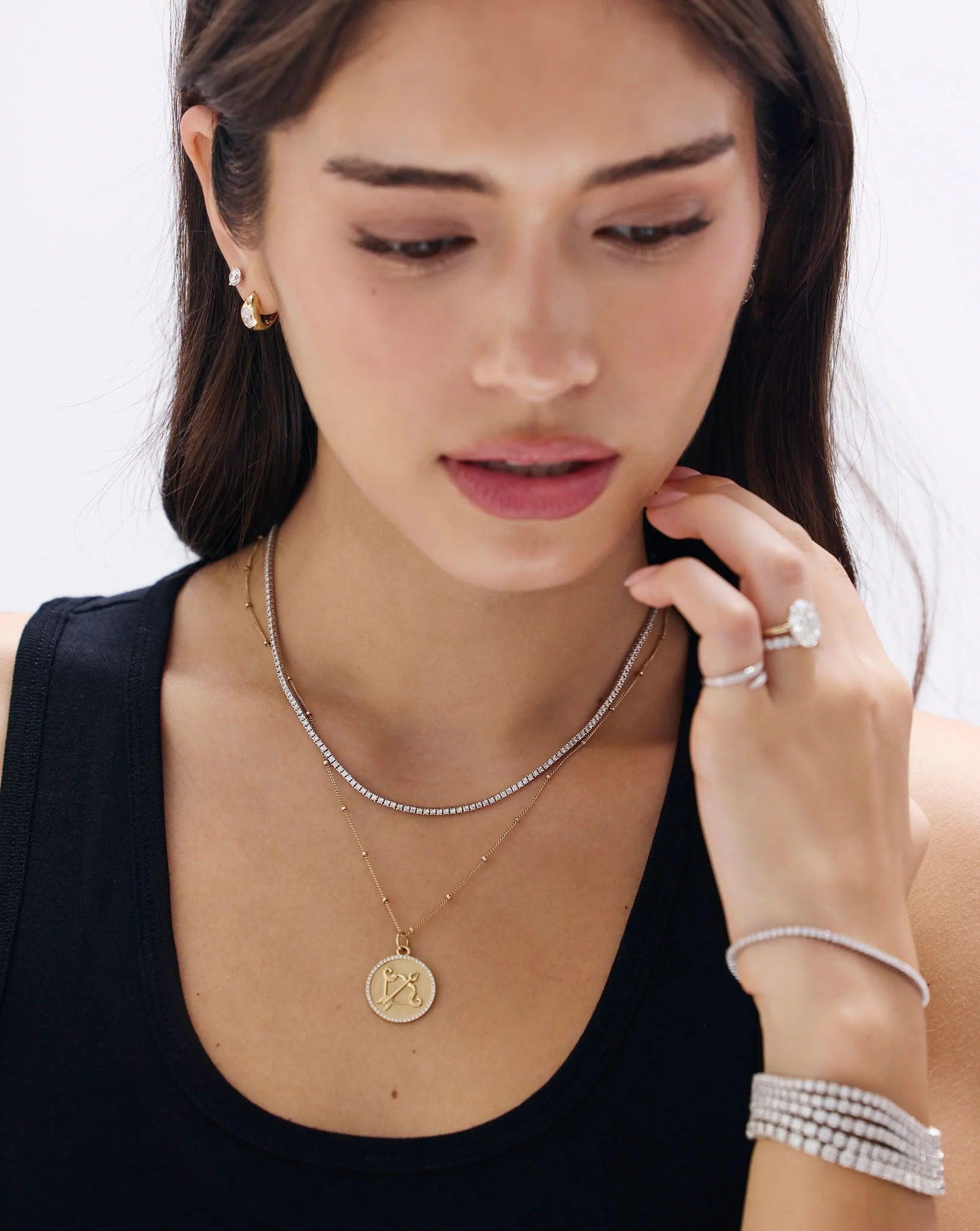 Timeless Elegance: Classic Diamond Tennis Necklace.