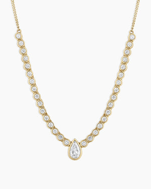 Lab Grown Diamond Pear Row Necklace
