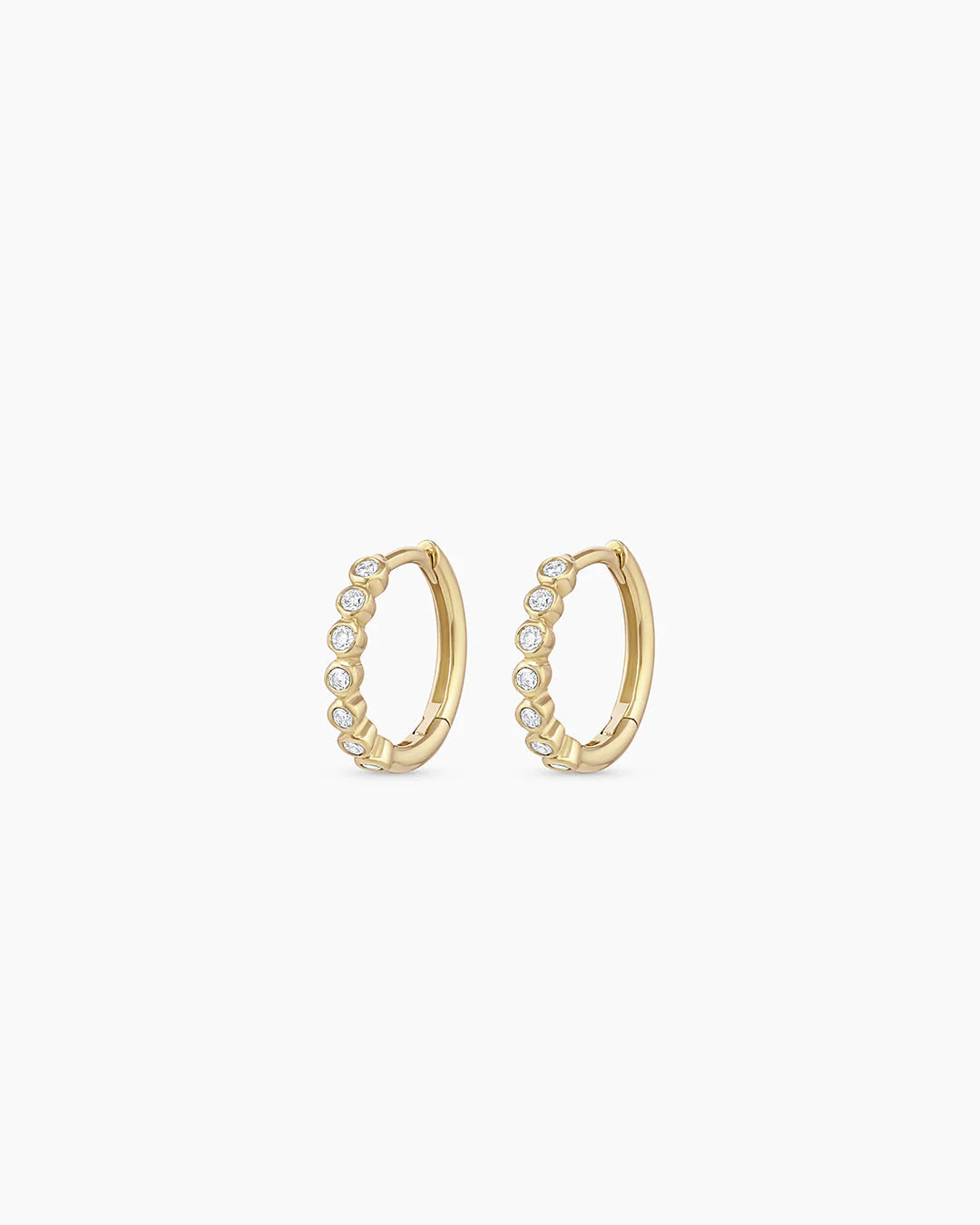 14K Classic Diamond Huggies
