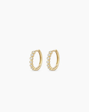 14K Classic Diamond Huggies