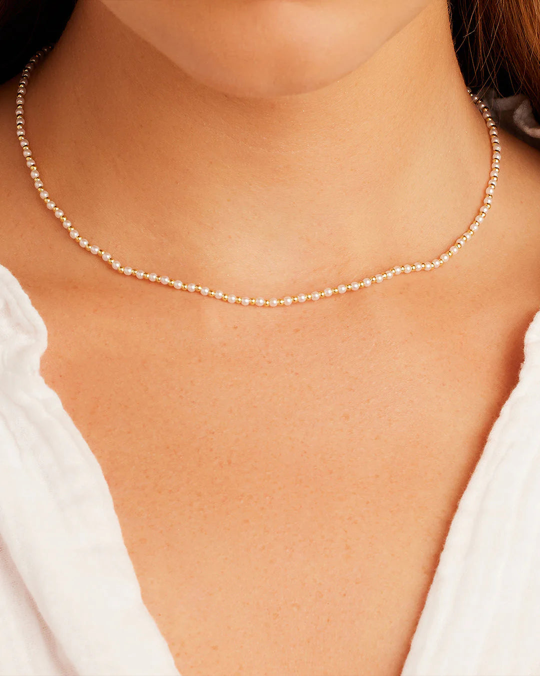 Poppy Pearl Necklace NikNenz™ Premium Gold & Diamonds