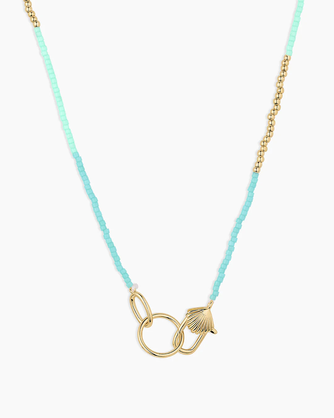 Scallop Padlock Bay Necklace NikNenz™ Premium Gold & Diamonds