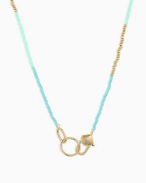 Scallop Padlock Bay Necklace NikNenz™ Premium Gold & Diamonds