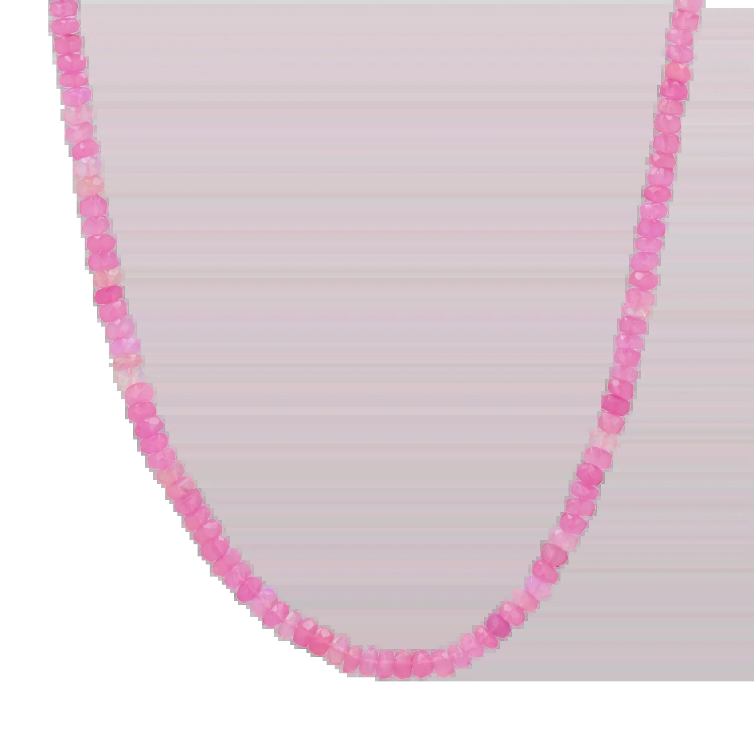 Pink Opal Bead Necklace