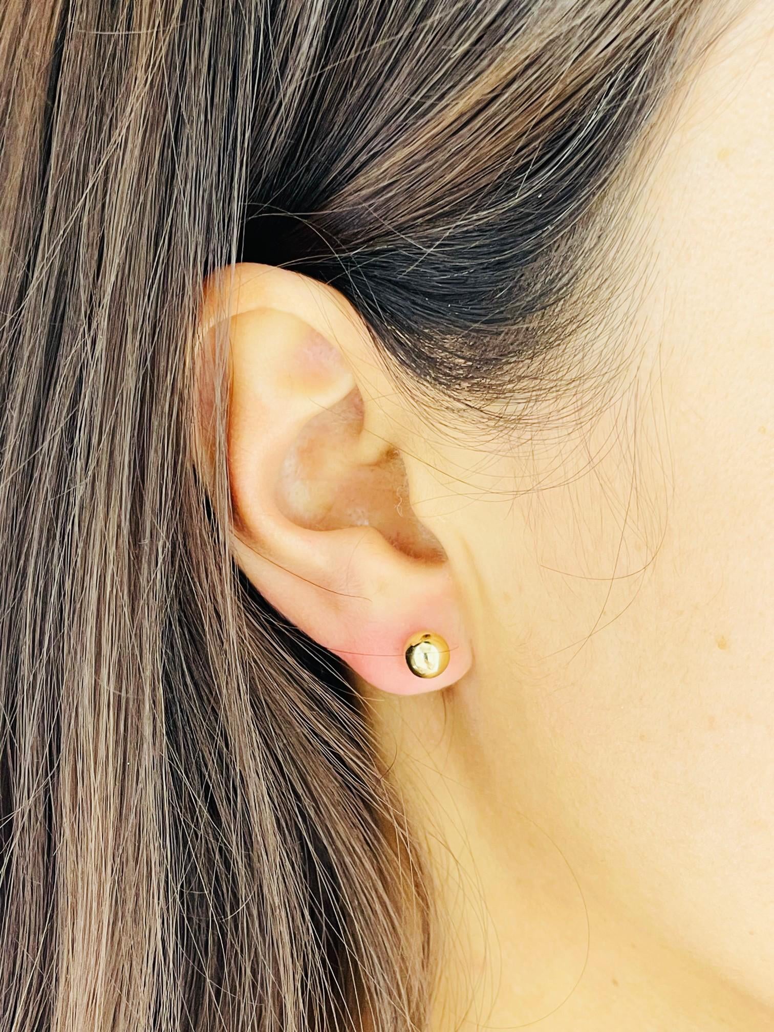 Ball Earrings, Dangle Earrings, Stud Earrings, Ear Jewelry, Yellow Gold, Pair, 585 Gold (14KT)
