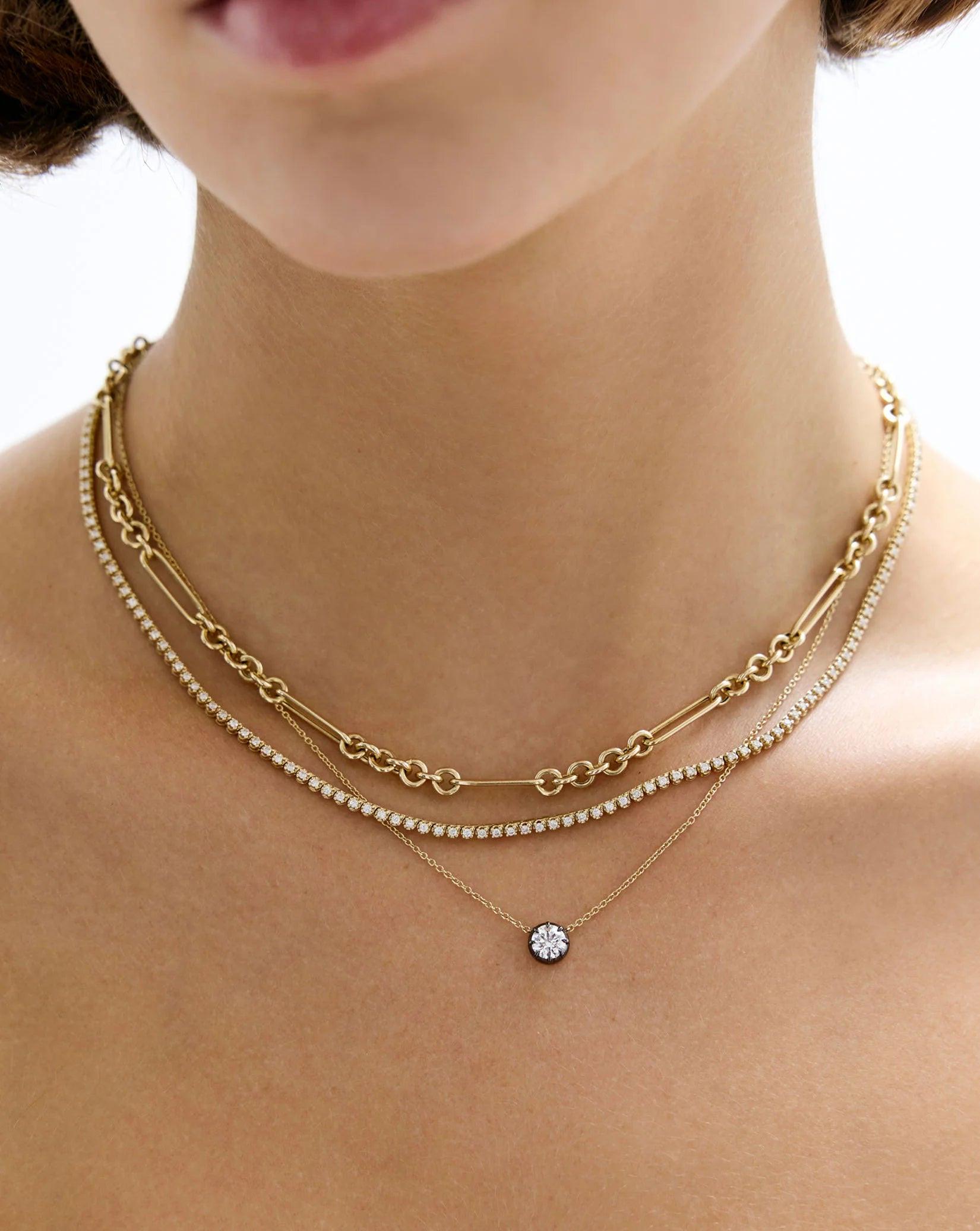 Stunning Georgian Lab Diamond Pendant Necklace – Elegant & Timeless Jewelry Piece.