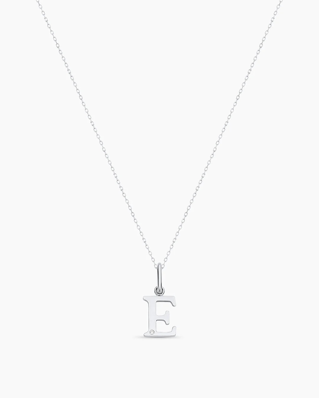 Diamond Vintage Alphabet Charm Necklace