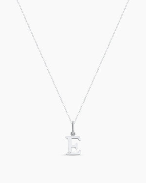 Diamond Vintage Alphabet Charm Necklace