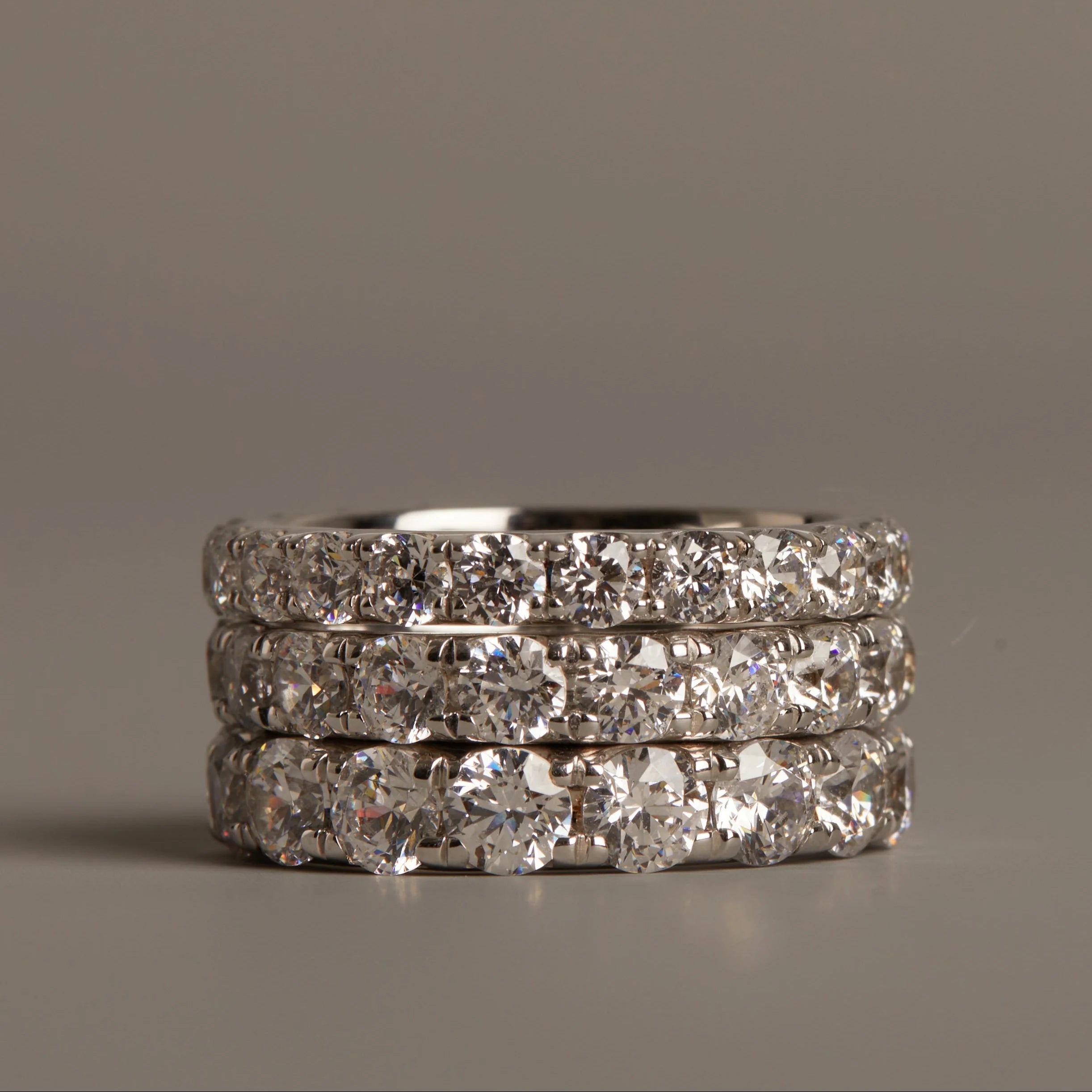 4Ct round Lab Grown Diamond Eternity Ring NikNenz™ Premium Gold & Diamonds