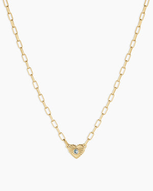 Birthstone Heart Necklace NikNenz™ Premium Gold & Diamonds