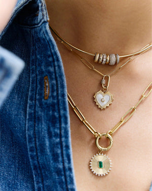 Stunning Mother of Pearl Heart Pendant - Embrace Elegance and Love.