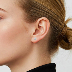 Dazzling 14K Gold Star Shaped Stud Earrings - Perfect for Everyday Elegance!.