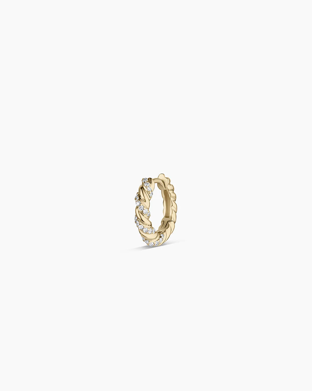 14K Diamond Crew Single Huggie