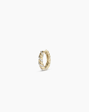 14K Diamond Crew Single Huggie