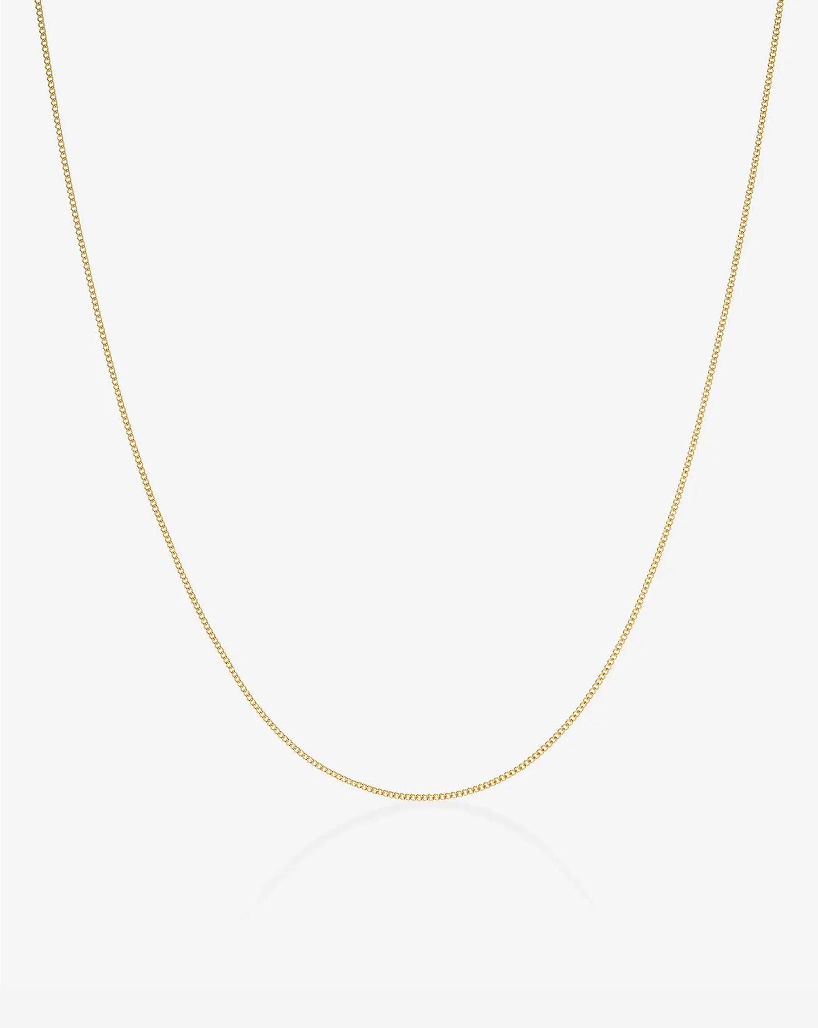 Stunning Diamond Cut Curb Chain Necklace - Elevate Your Style!.
