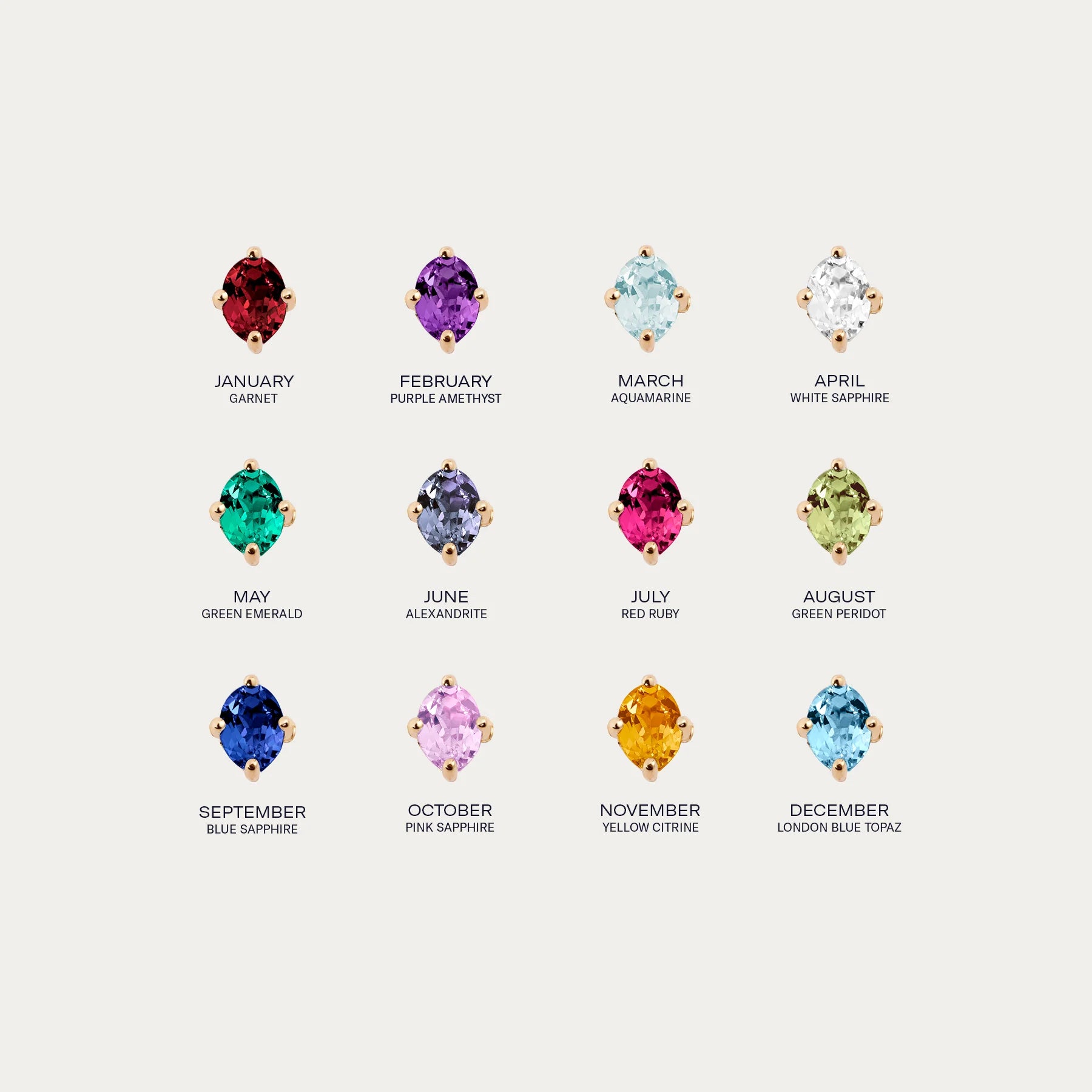 Custom Birthstone Ring NikNenz™ Premium Gold & Diamonds
