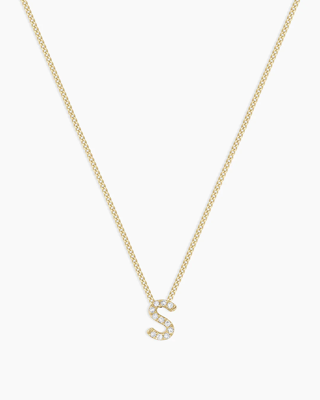 14K Diamond Alphabet Necklace
