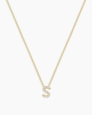 14K Diamond Alphabet Necklace