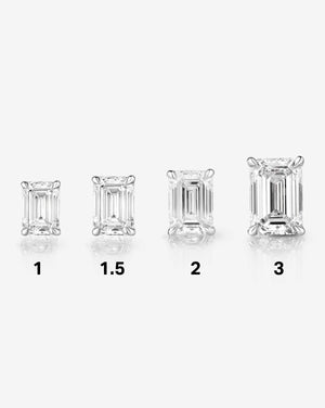 Elegant Emerald Lab Diamond Studs – Timeless Sparkle for Every Occasion.