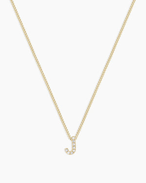 14K Diamond Alphabet Necklace