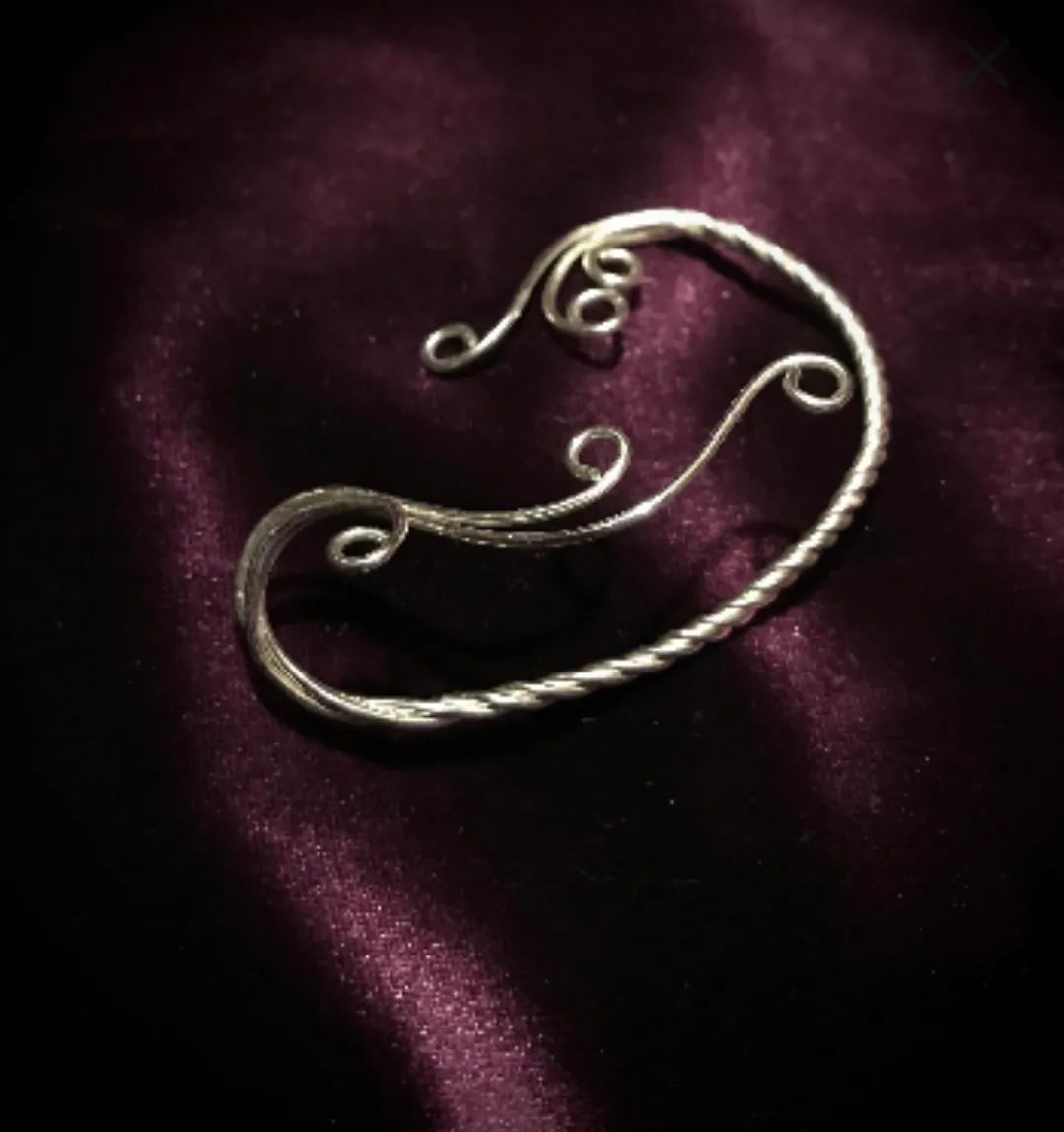 Wave Ear Cuff, Vine, Ear Jewelry, Ear Climber, Non Piercing, Ear Climber