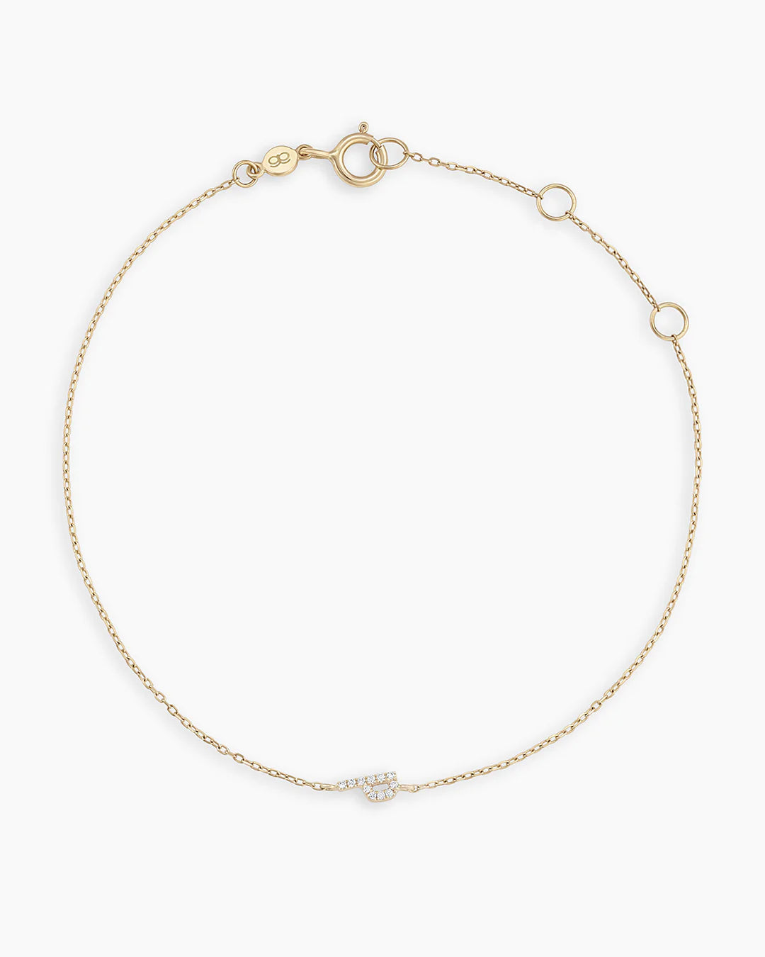 14K Diamond Pavé Alphabet Bracelet