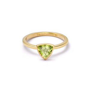 Birthstone Ring 18Ct Gold Plate