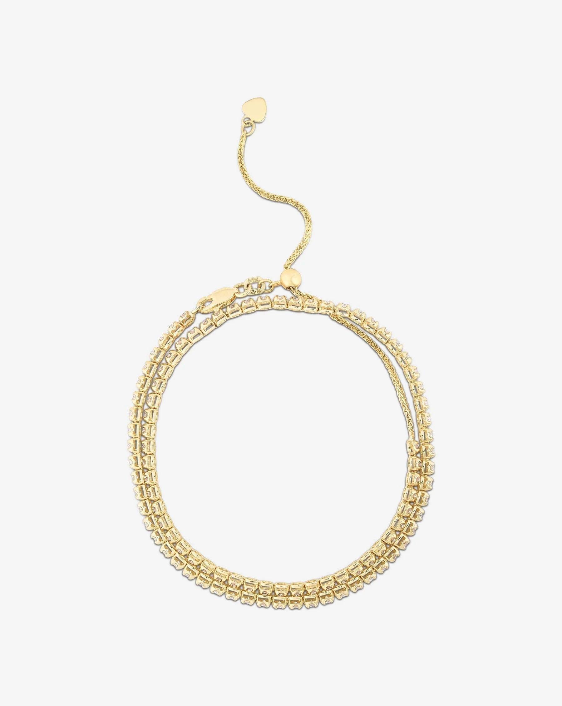 Versatile Multiway Tennis Choker & Double Wrap Bracelet Set.